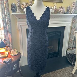 Adrianna Papell Navy Lace Dress
